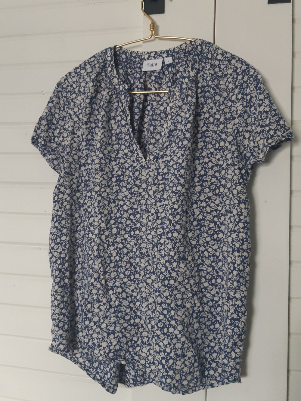 Saint Tropez Blue and White Floral Blouse